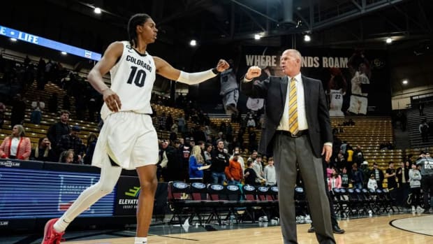 Cody Williams with Tad Boyle